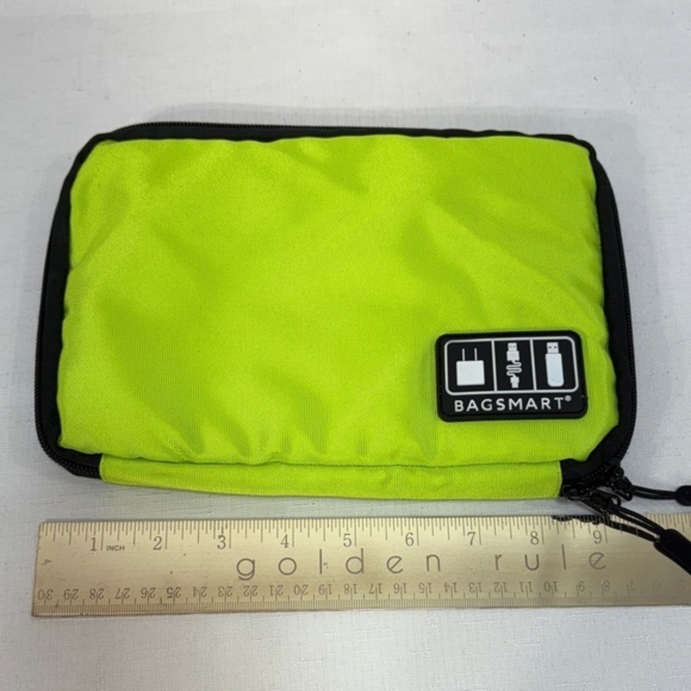 🍌Lime Green Electronics cords accessories Organizer